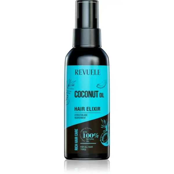 Revuele Coconut Oil Hair Elixir elixir leave-in pentru modelarea termica a parului 120 ml