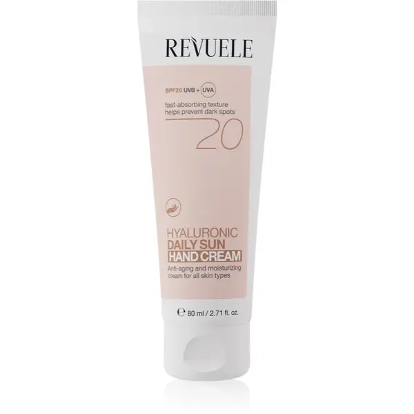 Revuele Daily Sun Hyaluronic Hand Cream SPF 20 loțiune protectoare hidratantă de maini SPF 20 80 ml