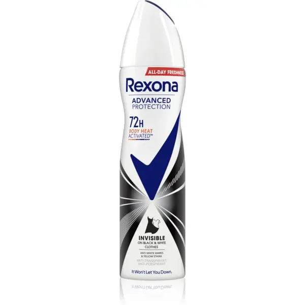 Rexona Advanced Protection Invisible spray anti-perspirant impotriva petelor albe si galbene 150 ml