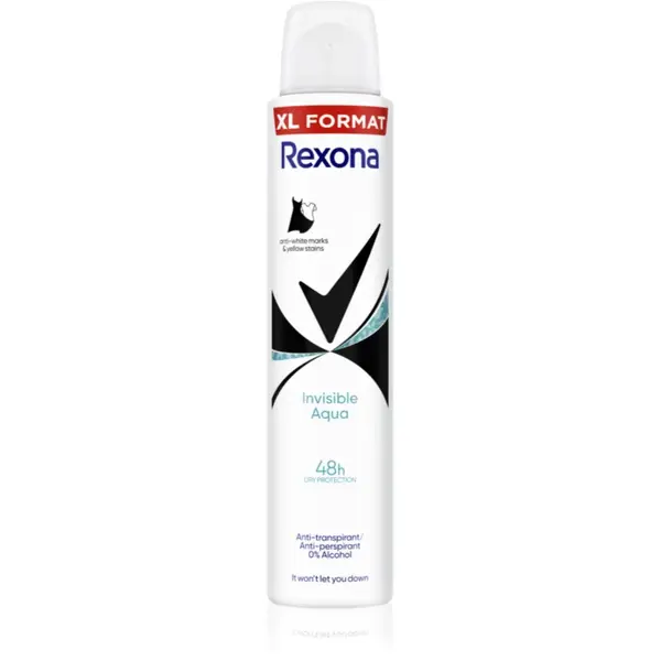 Rexona Invisible Aqua spray anti-perspirant impotriva petelor albe si galbene 200 ml