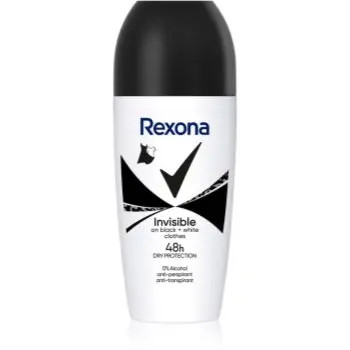 Rexona Invisible Black and White Roll-On antiperspirant roll-on impotriva petelor albe si galbene