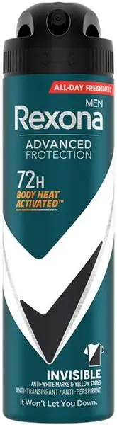 Rexona Men Advanced Protection Spray deodorant Invisible, 150 ml