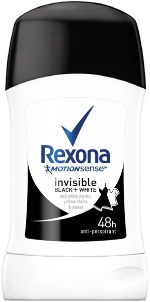 Rexona Stick antiperspirant Invisible Black & White, 50 ml