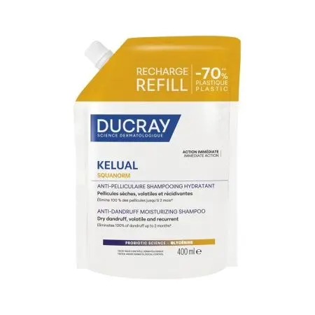 Rezerva Eco Sampon Anti-Matreata Uscata Kelual Squanorm, 400 ml – Ducray