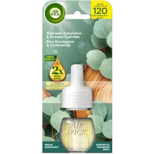 Rezerva Odorizant Electric de Camera Air Wick, Eucalipt si Lemn de Cedru, 19 ml