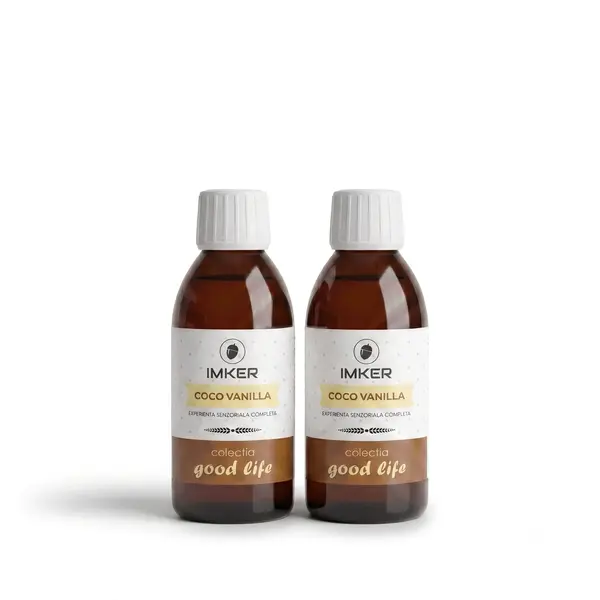 Rezerva parfum ambient IMKER aroma COCO VANILLA - printre arome: cocos, vanilie, frangipani 2x200 ml