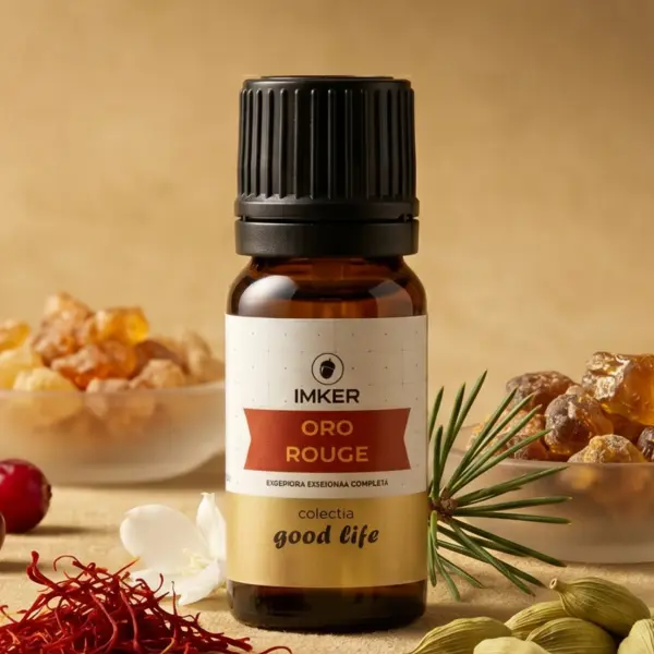 Rezervă parfum ambient IMKER aroma ORO ROUGE - note: sofran, ambra, iasomie citrata 10 ml
