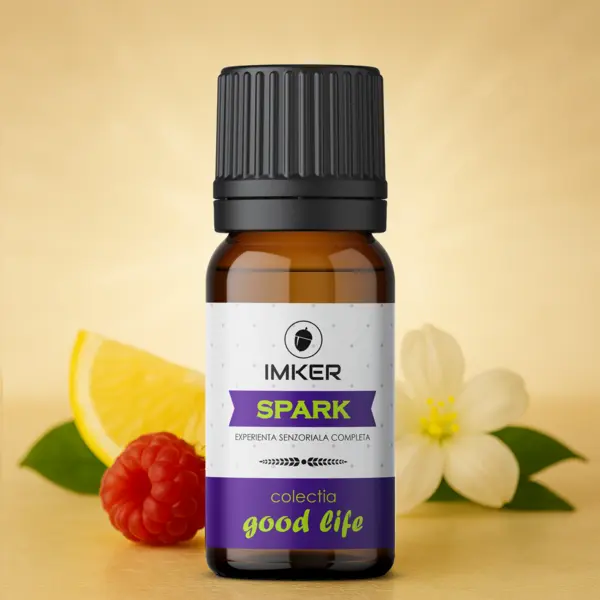 Rezerva parfum ambient IMKER aroma SPARK - printre arome: ambra, portocala, vanilie 10 ml