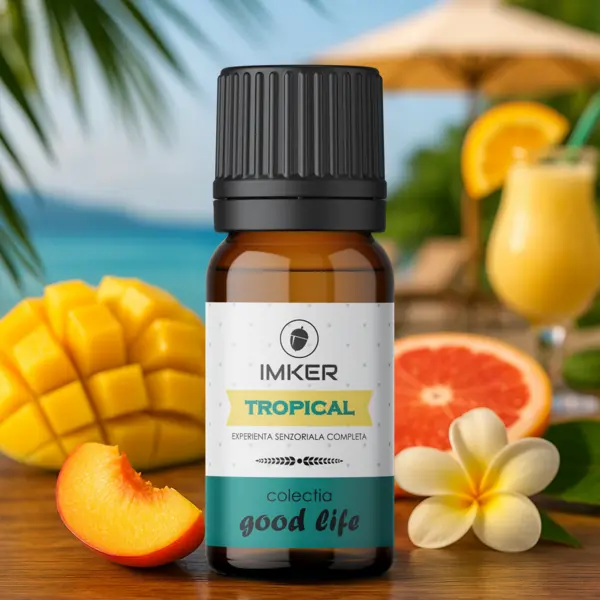 Rezerva parfum ambient IMKER aroma TROPICAL - printre arome: mango, fructul pasiunii, grapefruit 10 ml