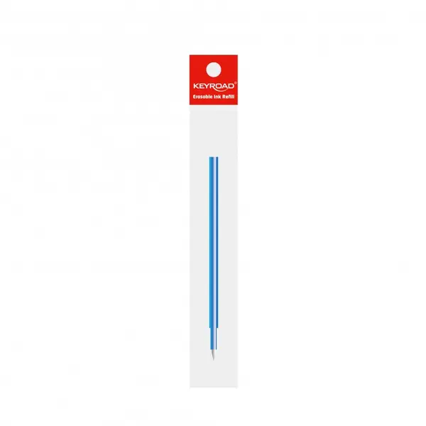 Rezerva pix cu gel si guma de sters, 0.7mm, cu capac,grip cauciucat, scris albastru