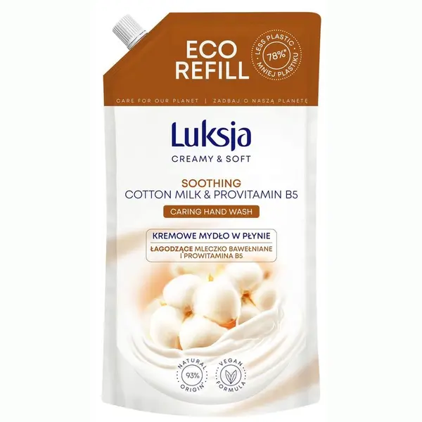 Rezerva sapun lichid CREAMY & SOFT XXL Soothing, Luksja | 900 ml