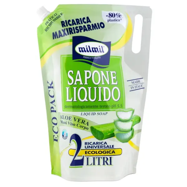 Rezerva Sapun Lichid Mil Mil, Aloe Vera, 2 l