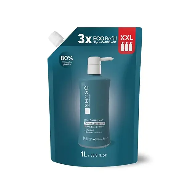 Rezervă săpun lichid pentru mâini SenseSilk+ 1L diverse parfumuri Rezervă săpun lichid pentru mâini SenseSilk+ 1L diverse parfumuri lime & sare de mare