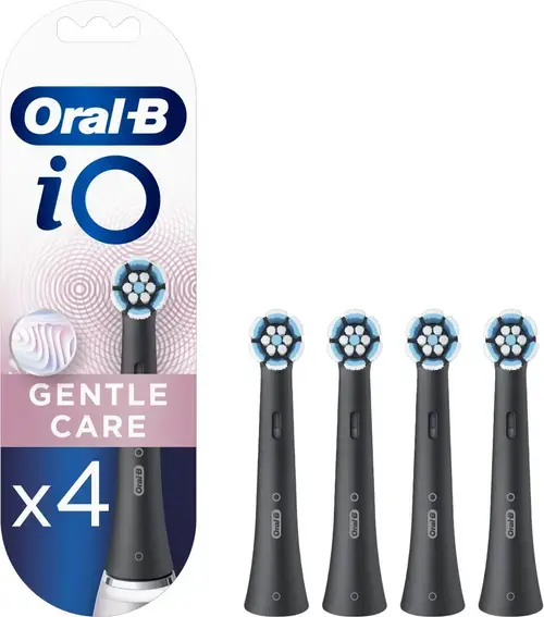 Rezerve periuta de dinti electrica Oral-B iO Gentle Care, compatibile doar cu seria iO, 4 buc (Negru)