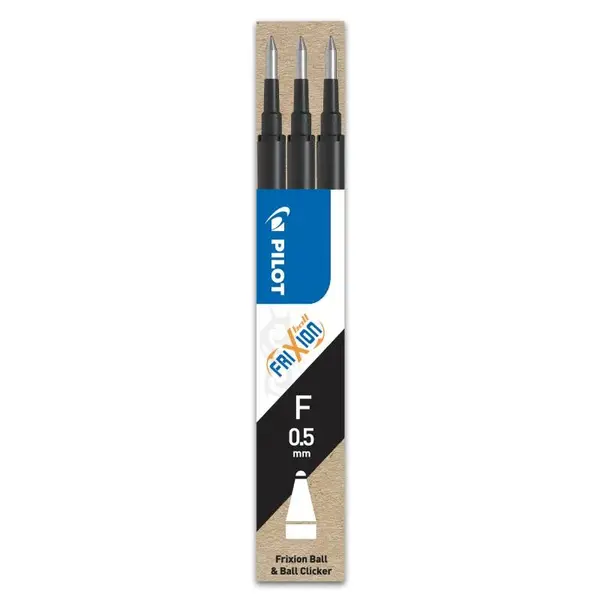 Rezerve roller Pilot Frixion Ball & Clicker 0.5 mm 3 buc/set diverse culori Rezerve roller Pilot Frixion Ball & Clicker 0.5 mm 3 buc/set diverse culorinegru