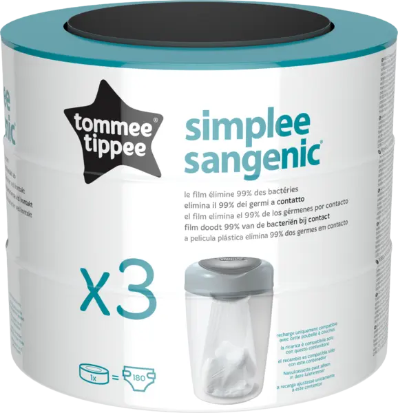 Rezerve Sangenic Simplee, 3 bucati, Tommee Tippee