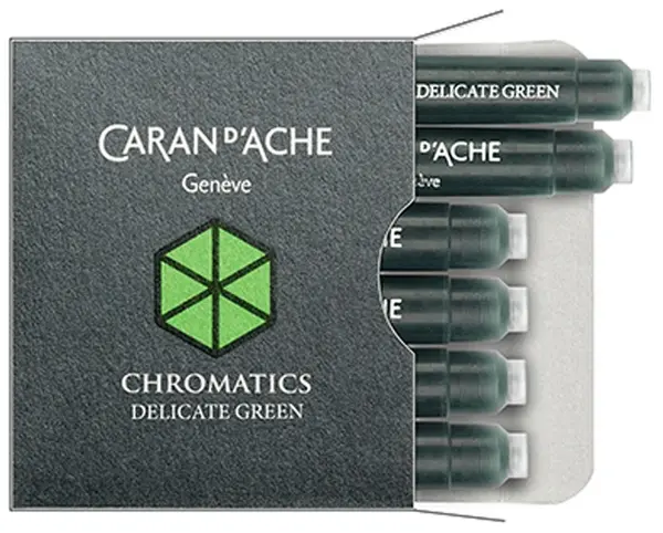 Rezerve stilou Caran d'Ache Chromatics – Verde, 6 bucati