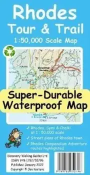 Rhodes Tour and Trail Map, Sheet Map/Jan Kostura
