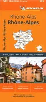 Rhone-Alps - Michelin Regional Map 523, Sheet Map/***