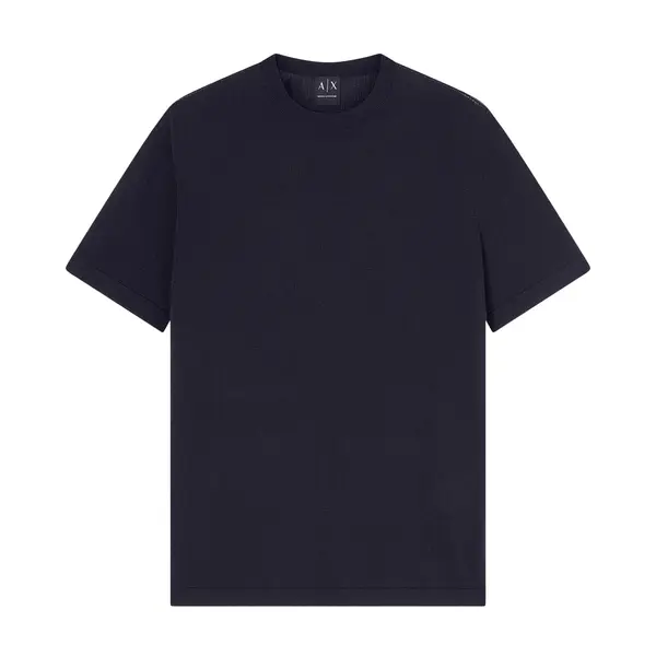 Ribbed cotton tricot top deep navy S