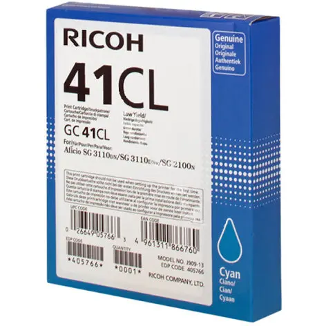RICOH CARTUS TONER CYAN 405766 GC-41CL 0,6K ORIGINAL RICOH AFICIO SG 2100N