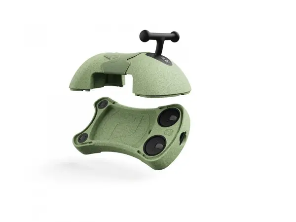 Ride-On multifunctional Scoot and Ride My First Olive Scoot Ride 3 in 1, cu functie de antemergator de la 6 luni, realizat din Material EPP moale, greutate maxima admisa 20 kg