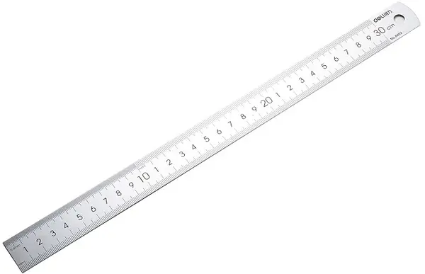 Rigla de desen Deli Pro - 8463, 30 cm, metalica
