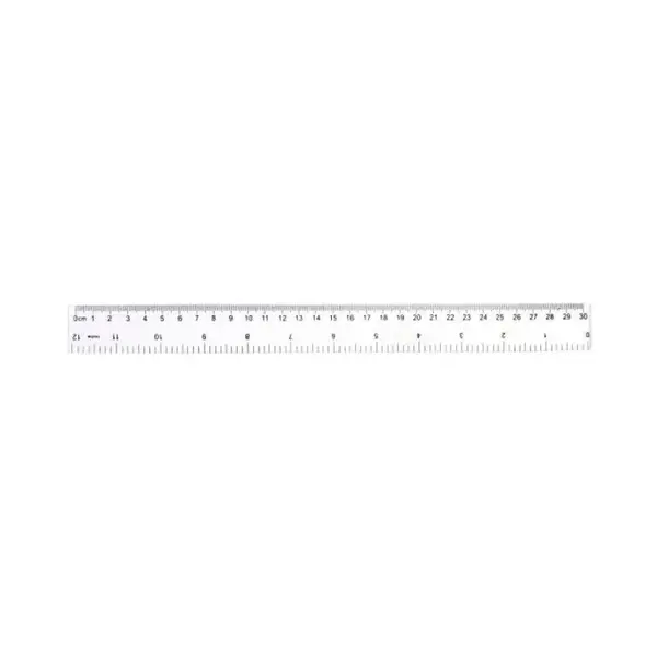 Rigla din plastic transparenta,30 cm