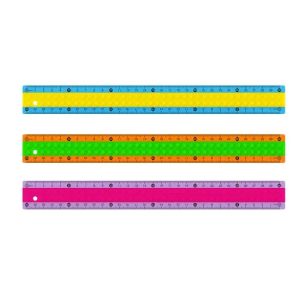 Rigla Keyroad Soft Touch 30 cm, plastic, bicolora