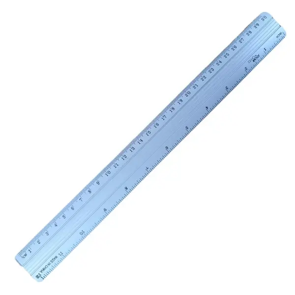 Rigla Office Cover, 30 cm, din aluminiu, pentru scoala, birou si desen tehnic