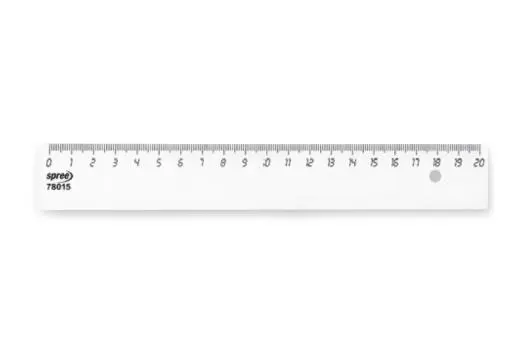Rigla Spree - 20 cm, transparenta