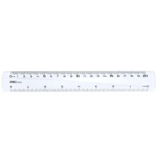 Rigla transparenta 20 cm plastic gradatie cm si inch Rigla transparenta 20 cm plastic gradatie cm si inch