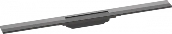 Rigola liniara de dus cu gratar din inox 800 mm, optiune scurtare, crom negru periat, Hansgrohe RainDrain Flex