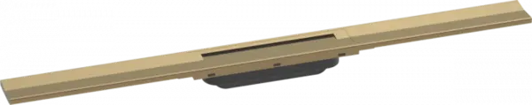 Rigola liniara de dus cu gratar din inox 800 mm, optiune scurtare, bronz periat, Hansgrohe RainDrain Flex