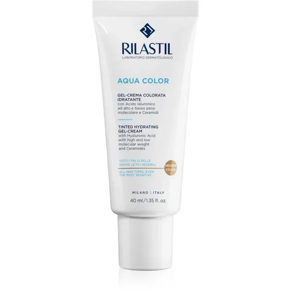 Rilastil Aqua Color gel-cremă cu efect de tonifiere cu efect de hidratare culoare Medium 40 ml