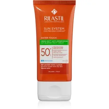 Rilastil Sun System Water Touch crema matifiere protectoare pentru ten gras cu imperfectiuni SPF 50+