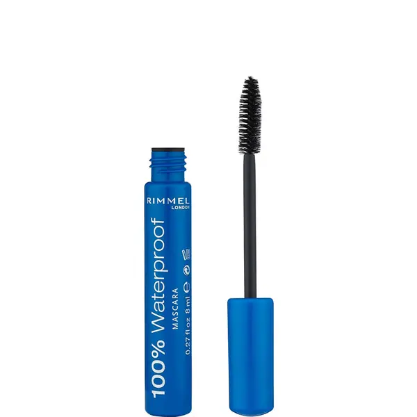 Rimmel 100% Waterproof Mascara 8ml - Black Black