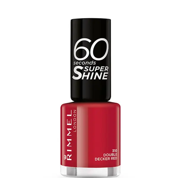 Rimmel 60 Seconds Super Shine Nail Polish – 310 Double Decker Red