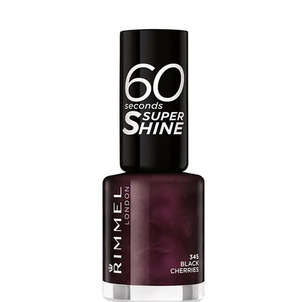 Rimmel 60 Seconds Super Shine Nail Polish – 345 Black Cherries