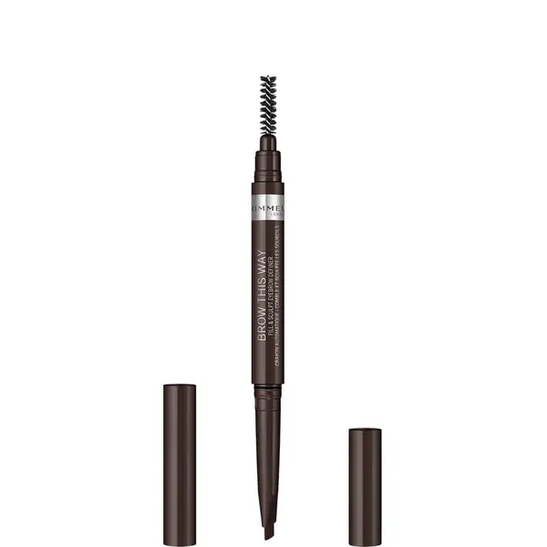Rimmel Brow This Way 2 In 1 Fill & Sculpt Eyebrow Definer Pencil - Dark Brown