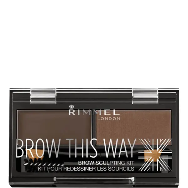 Rimmel Brow This Way Eyebrow Powder Brow Sculpting Kit - Dark Brown