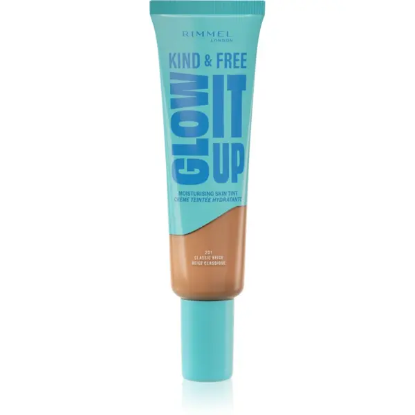 Rimmel Kind & Free Glow It Up machiaj ușor de hidratare culoare 201 Classic Beige 30 ml