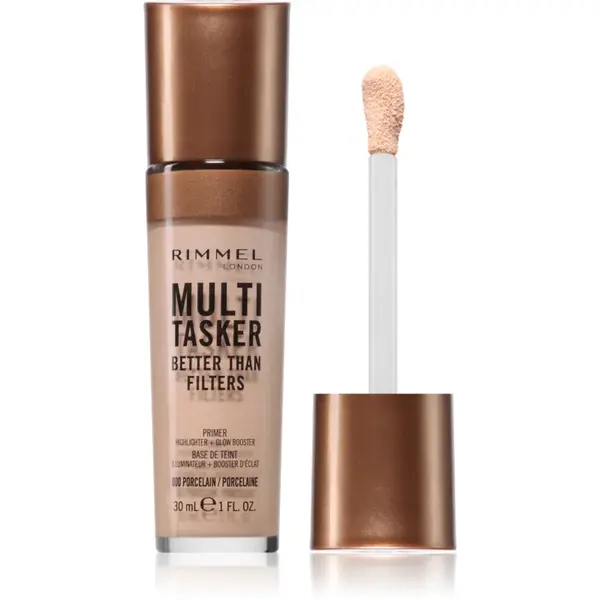 Rimmel Multi-Tasker Better Than Filters bază pentru machiaj iluminatoare pentru uniformizarea nuantei tenului culoare 000 Porcelain 30 ml