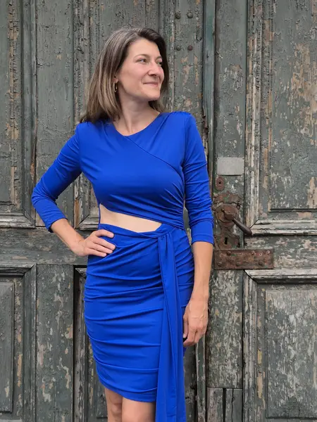 Rinascimento rochie electric blue - 42 IT