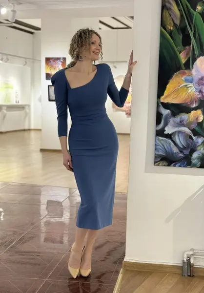 Rinascimento Rochie Lia albastră - S INTL