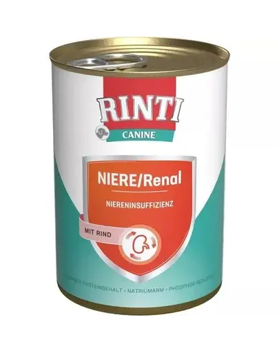 RINTI Canine Kidney-diet/Renal beef 400 g hrana cu vita, pentru caini