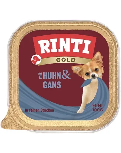 RINTI Gold Chicken&Goose Mini pui si gasca conserva hrana umeda pentru caine 100 g