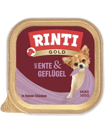 RINTI Gold Duck&Poultry Mini rata si pasare conserva hrana pentru caini 100 g
