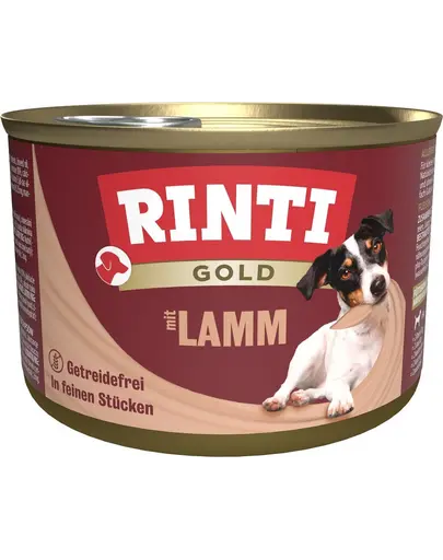 RINTI Gold Lamb Mini miel conserva hrana caine 185 g