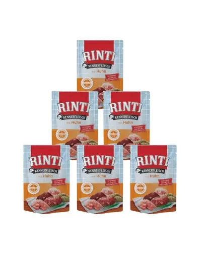RINTI Kennerfleisch Chicken plic hrana caini 400 g 5+1 GRATIS cu pui